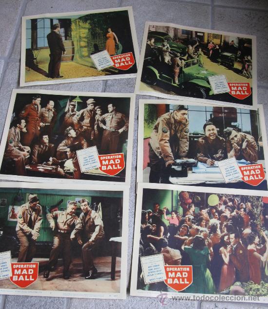 Cine: FOTOCROMOS ORIGINALES  LOBBY CARDS Operation Mad Ball Jack Lemmon Kathryn Grant