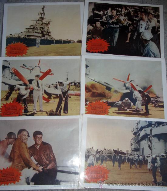 Cine: FOTOCROMOS ORIGINALES LOBBY CARDS Battle Stations  John Lund, William Bendix