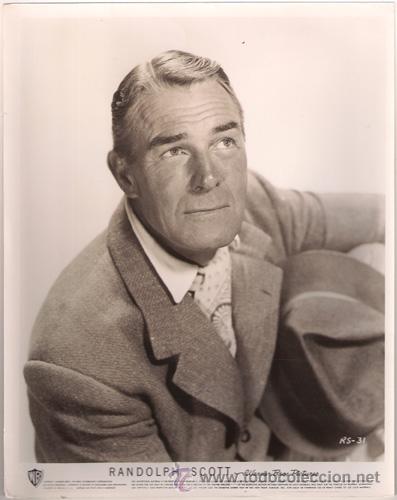 Cin&eacute;ma: FCJ 11889D RANDOLPH SCOTT FOTO B/N ORIGINAL AMERICANA
