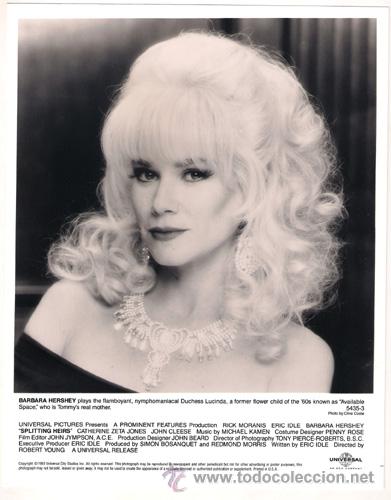 Cin&eacute;ma: FCJ 7286 BARBARA HERSHEY RECIEN NACIDO Y YA CORONADO FOTO B/N ORIGINAL AMERICANA