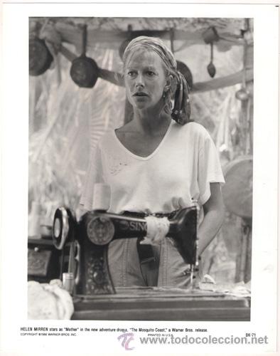 Kino: FCJ 7408 HELEN MIRREN LA COSTA DE LOS MOSQUITOS FOTO B/N ORIGINAL AMERICANA