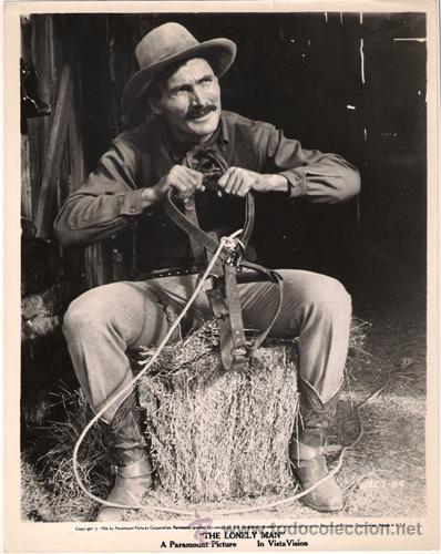 Cin&eacute;ma: FCJ 7447 JACK PALANCE UN HOMBRE SOLITARIO FOTO B/N ORIGINAL AMERICANA