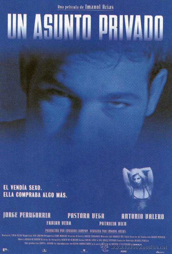 Cine: UN ASUNTO PRIVADO - PASTORA VEGA, JORGE PERUGORRIA - POSTAL PROGRAMA CINE