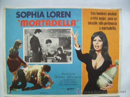 Cine: MORTADELA, con Sofia Loren. FOTOCROMO MEJICANO.