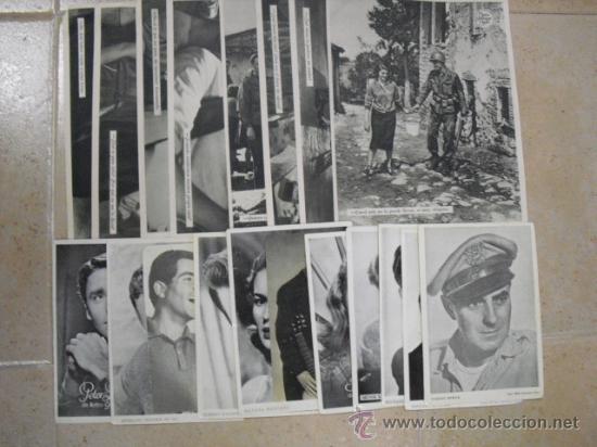 Cine: 8 cartelitos de una pelicula miden 20x24,y 11 fotos de artistas miden 11x17 todo original