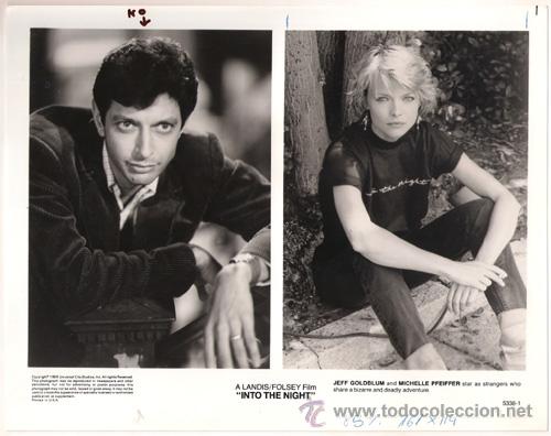 Cin&eacute;ma: FCJ 7548 MICHELLE PFEIFFER JEFF GOLDBLUM CUANDO LLEGA LA NOCHE FOTO B/N ORIGINAL AMERICANA