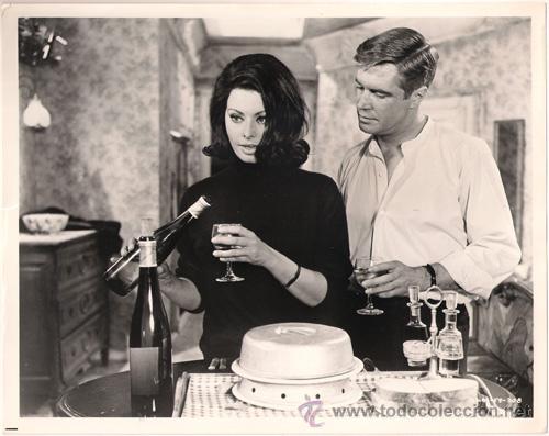 Cine: FCJ 7754 SOFIA LOREN GEORGE PEPPARD OPERACION CROSSBOW FOTO B/N ORIGINAL AMERICANA