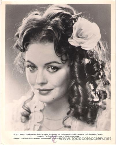Cin&eacute;ma: FCJ 7815 LESLEY-ANNE DOWN EL PRIMER GRAN ASALTO AL TREN FOTO B/N ORIGINAL AMERICANA