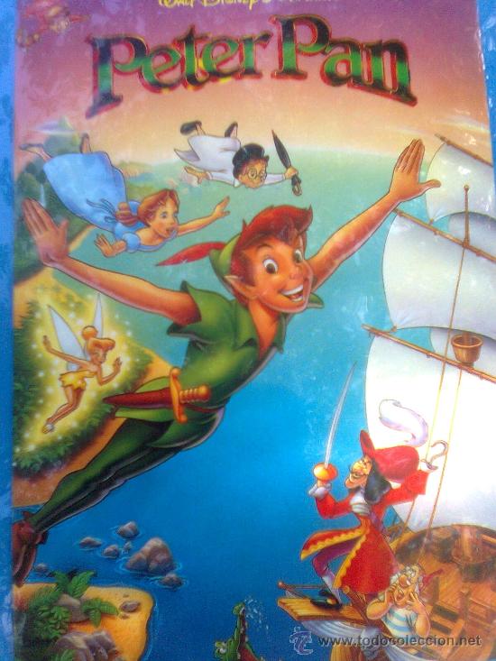 Cine: Postal francesa original Eurodisney primeros 90&acute;s -Peter pan - Car&aacute;tula Disney con texto en franc&eacute;s
