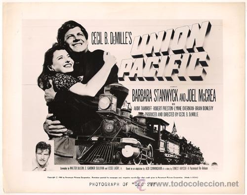 Kino: F29579D BARBARA STANWYCK JOEL MCCREA UNION PACIFICO FOTO B/N ORIGINAL AMERICANA