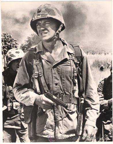 Kino: F4777 CORNEL WILDE PLAYA ROJA FOTO B/N ORIGINAL AMERICANA
