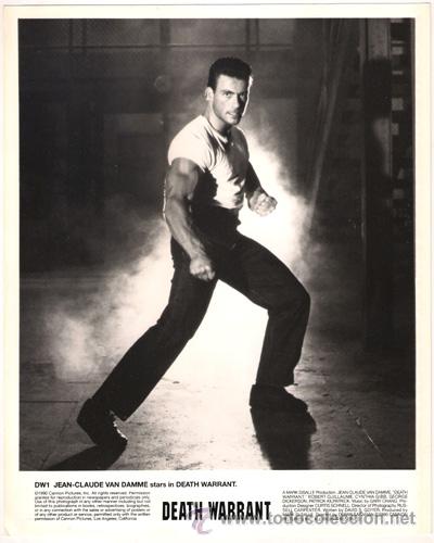 Kino: F4935 JEAN CLAUDE VAN DAMME LIBERTAD PARA MORIR FOTO B/N ORIGINAL AMERICANA