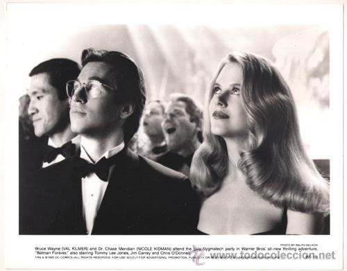 Cine: F28629D VAL KILMER NICOLE KIDMAN BATMAN FOREVER FOTO B/N ORIGINAL AMERICANA