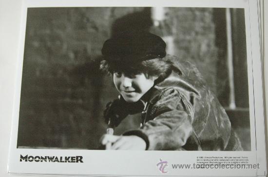Cine: moonwalker - foto original en b/n 20 x 25 cm - michael jackson