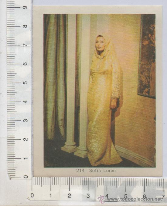 Cine: FOTO CROMO DE CINE DE ACTRIZ SOFIA LOREN N&ordm; 214 ALBUM ESTRELLAS DE TELEVISION Y CINE