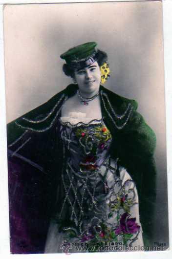 Cinema: Cupletista. Carmen Sobejano. Artista. Actriz y cupletista. Purpurina. Madrid Postal. Escrita.