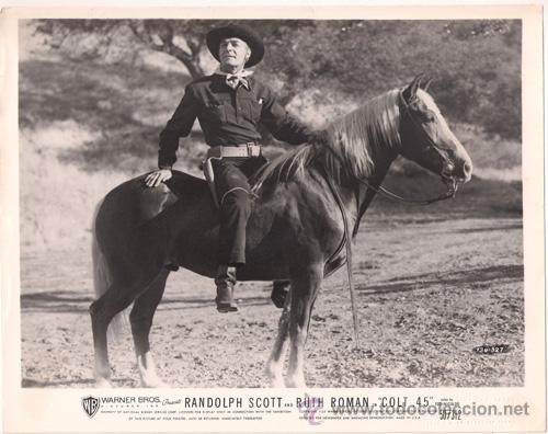 Cin&eacute;ma: FCJ 12742D RANDOLPH SCOTT COLT 45 FOTO B/N ORIGINAL AMERICANA