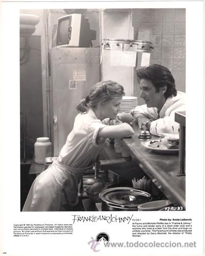 Cin&eacute;ma: FCJ 7946 AL PACINO MICHELLE PFEIFFER FRANKIE & JOHNNY FOTO B/N ORIGINAL AMERICANA