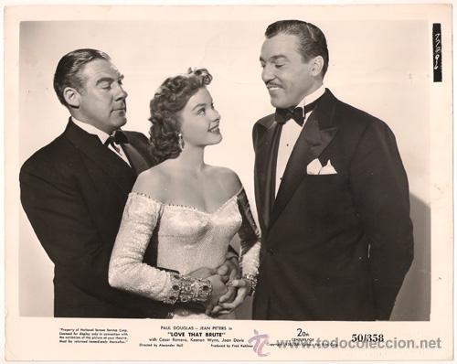 Cinema: FCJ 13162D PAUL DOUGLAS JEAN PETERS CESAR ROMERO QUIERO A ESTE BRUTO FOTO B/N ORIGINAL AMERICANA