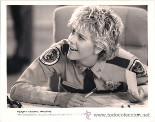 Cin&eacute;ma: FCJ 8047 MEG RYAN ARMADOS Y PELIGROSOS FOTO B/N ORIGINAL AMERICANA