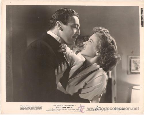 Cin&eacute;ma: FCJ 8059 CESAR ROMERO JEAN PETERS QUIERO A ESTE BRUTO FOTO B/N ORIGINAL AMERICANA