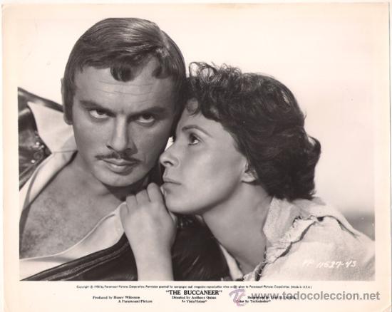 Cine: FCJ 12721D YUL BRYNNER CLAIRE BLOOM LOS BUCANEROS FOTO B/N ORIGINAL AMERICANA