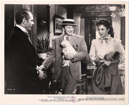 Cin&eacute;ma: FCJ 8147 LAURENCE OLIVIER JENNIFER JONES EDDIE ALBERT CARRIE FOTO B/N ORIGINAL AMERICANA