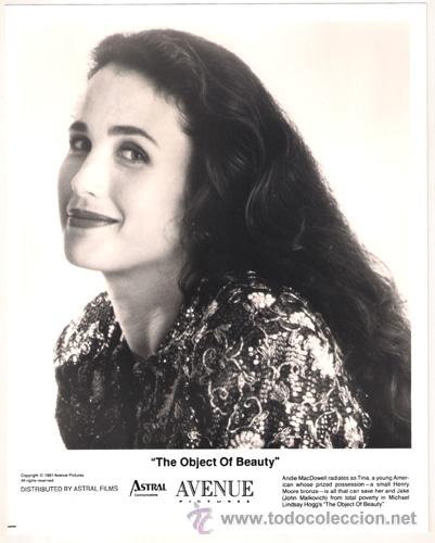 Cin&eacute;ma: FCJ 8198 ANDIE MACDOWELL OBJETO DE SEDUCCION FOTO B/N ORIGINAL AMERICANA