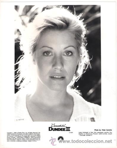 Kino: FCJ 8277 LINDA KOZLOWSKI COCODRILO DUNDEE 2 FOTO B/N ORIGINAL AMERICANA