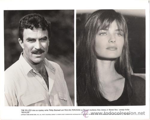 Cin&eacute;ma: FCJ 8287 TOM SELLECK PAULINA PORIZKOVA SU COARTADA FOTO B/N ORIGINAL AMERICANA