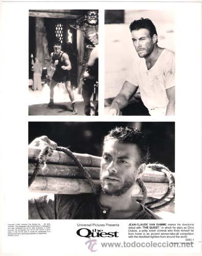 Kino: F5170 JEAN CLAUDE VAN DAMME THE QUEST EN BUSCA DE LA CIUDAD PERDIDA FOTO B/N ORIGINAL AMERICANA