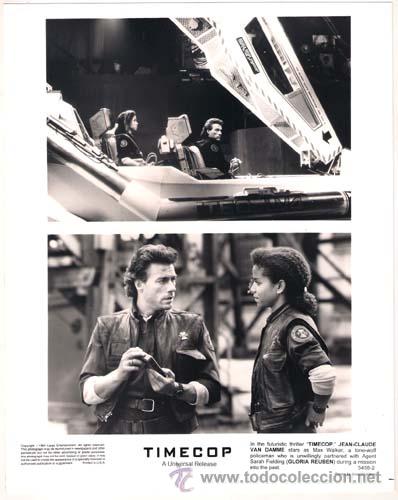 Cine: F5172 JEAN CLAUDE VAN DAMME GLORIA REUBEN TIMECOP POLICIA EN EL TIEMPO FOTO B/N ORIGINAL AMERICANA