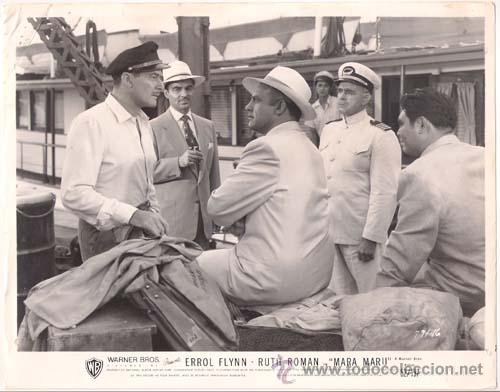 Cine: F5268 ERROL FLYNN RAYMOND BURR MARA MARU FOTO B/N ORIGINAL AMERICANA