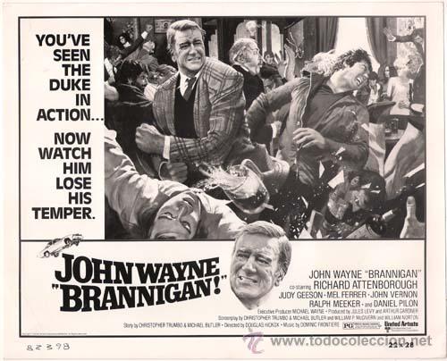 Cinema: F5467 BRANNIGAN JOHN WAYNE FOTO B/N ORIGINAL AMERICANA
