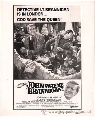 Cinema: F5468 BRANNIGAN JOHN WAYNE FOTO B/N ORIGINAL AMERICANA