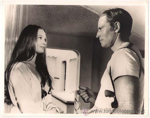 Cine: F26746D CHARLTON HESTON CUANDO EL DESTINO NOS ALCANCE FOTO B/N ORIGINAL ESPA&Ntilde;OLA