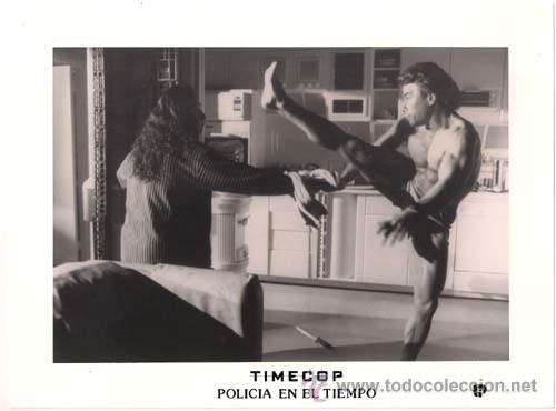 Cin&eacute;ma: F5585 JEAN CLAUDE VAN DAMME TIMECOP POLICIA EN EL TIEMPO FOTO B/N ORIGINAL ESPA&Ntilde;OLA