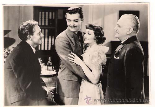 Cine: F5675 CLARK GABLE SPENCER TRACY CLAUDETTE COLBERT FRUTO DORADO FOTO B/N ORIGINAL ESPA&Ntilde;OLA
