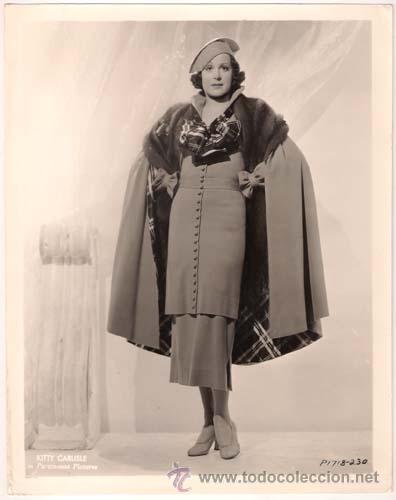 Cine: F9960D KITTY CARLISLE FOTO B/N ORIGINAL AMERICANA