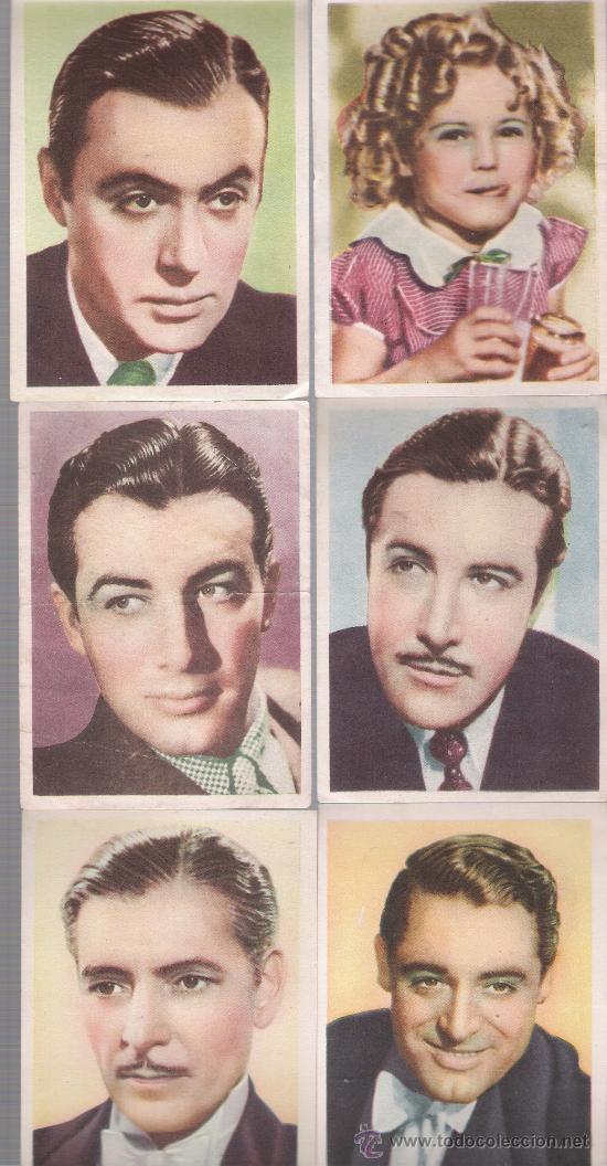 Kino: Cromos Cinefoto.  Bruguera 194?. Lote de 6 cromos (10,5x7,5)