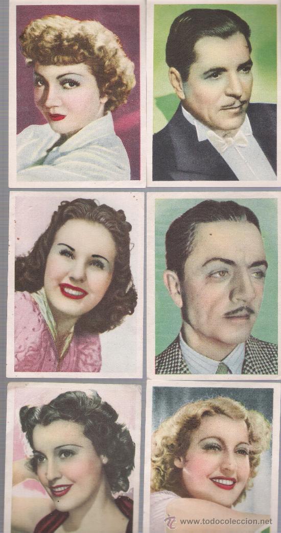Kino: Cromos Cinefoto.  Bruguera 194?. Lote de 6 cromos (10,5x7,5)