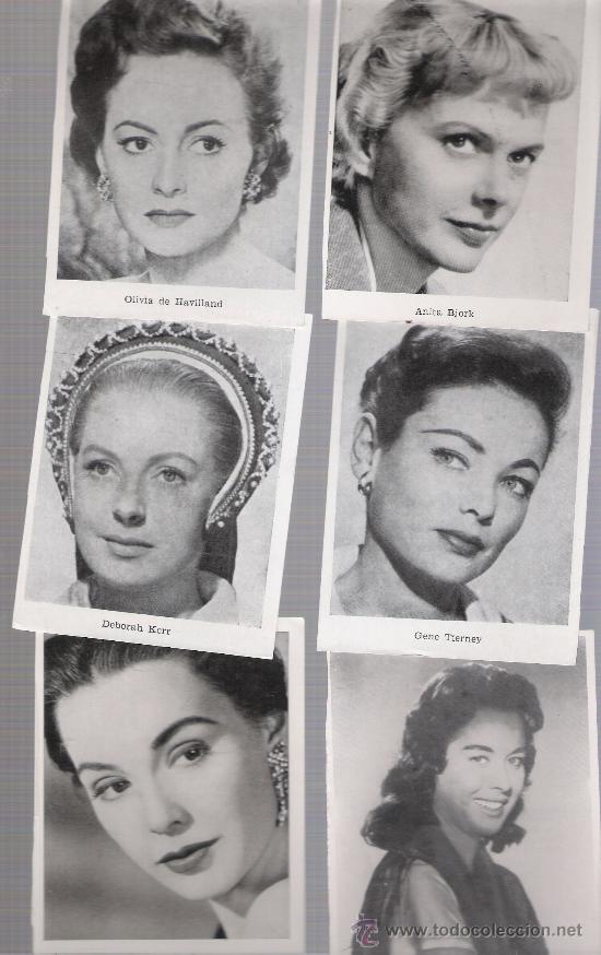 Kino: Lote de 6 cromo-tarjetas.(11,5x8,5). Al dorso: T&iacute;tulo de la pel&iacute;cula,Productora e Interpretes.