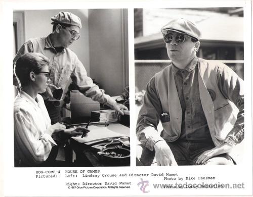 Kino: FCJ 8392 LINDSAY CROUSE DAVID MAMET LA CASA DEL JUEGO DIRECTOR FOTO B/N ORIGINAL AMERICANA