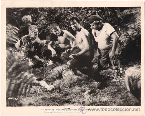 Cin&eacute;ma: FCJ 13904D FERNANDO LAMAS BRIAN KEITH JIVARO FOTO B/N ORIGINAL AMERICANA