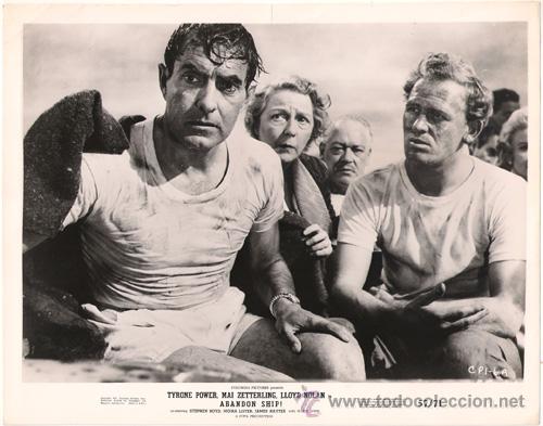 Kino: FCJ 13566D TYRONE POWER ABANDON SHIP FOTO B/N ORIGINAL AMERICANA