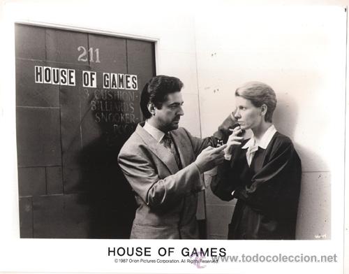 Kino: FCJ 8561 JOE MANTEGNA LA CASA DEL JUEGO FOTO B/N ORIGINAL AMERICANA