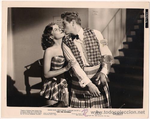 Cine: FCJ 8594 DANNY KAYE CORINNE CALVET EN LA COSTA AZUL FOTO B/N ORIGINAL AMERICANA