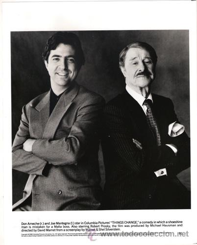 Kino: FCJ 8604 DON AMECHE JOE MANTEGNA LAS COSAS CAMBIAN FOTO B/N ORIGINAL AMERICANA