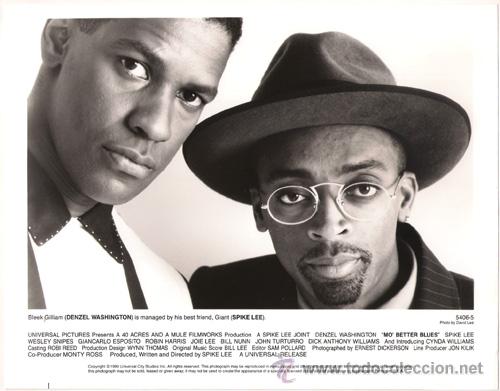 Cine: FCJ 8606 DENZEL WASHINGTON SPIKE LEE CUANTO MAS MEJOR MO BETTER BLUES FOTO B/N ORIGINAL AMERICANA
