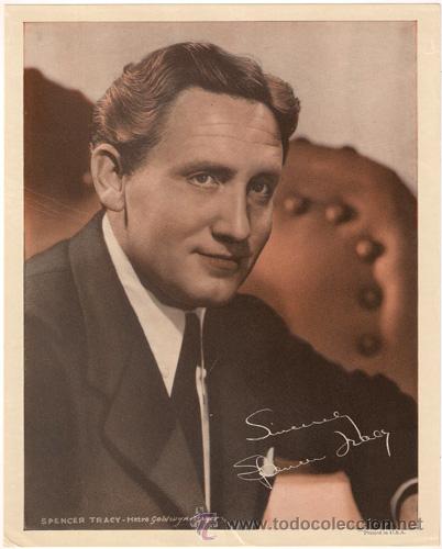 Cin&eacute;ma: FCJ 8602 SPENCER TRACY FOTO ORIGINAL COLOREADA AMERICANA